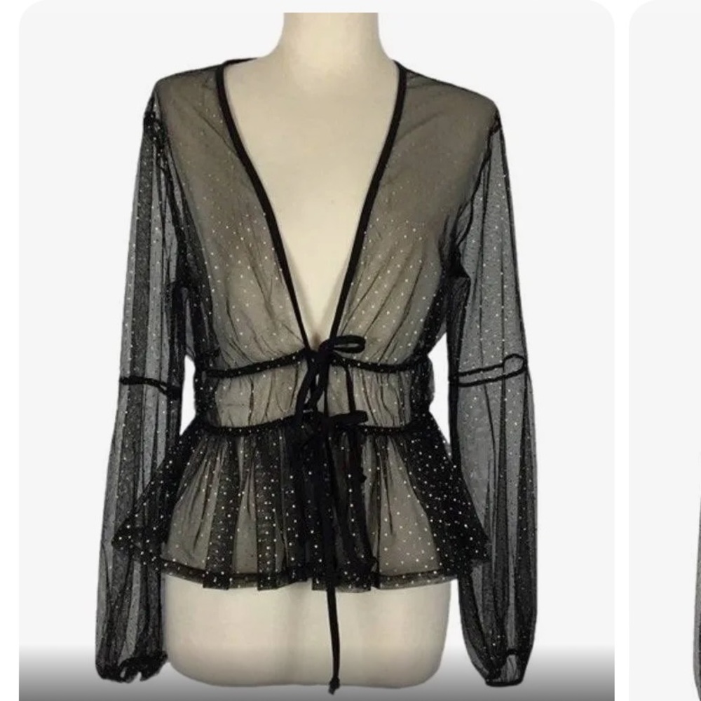 NWT Hesperus Mesh Gold Dot Top